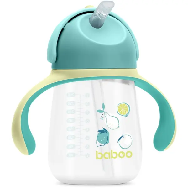 Baboo Baboo Cup with Silicone Straw čašica sa slamkom Lagoon Fiesta 9m+ 260 ml