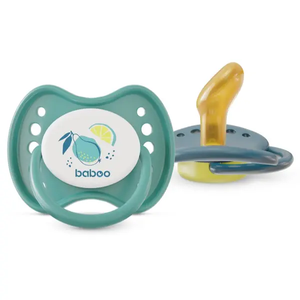 Baboo Baboo Soothers Orthodontic Latex with Case duda Lagoon Fiesta 6-12 m 2 kom