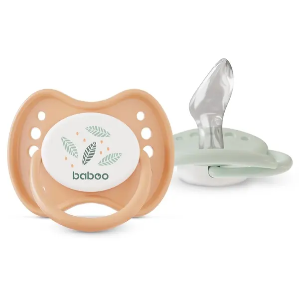 Baboo Baboo Soothers Silicone Orthodontic with Case duda Peachy Keen 0-6 m 2 kom