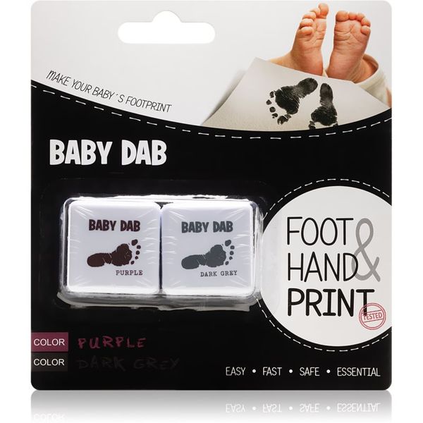 Baby Dab Baby Dab Foot & Hand Print Purple & Grey boja za dječje otiske 2 kom