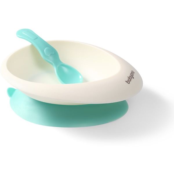 BabyOno BabyOno Be Active Bowl with a Spoon komplet pribora za jelo Mint 6 m+ 1 kom