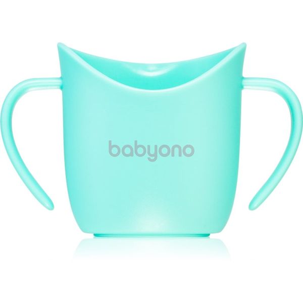 BabyOno BabyOno Be Active Ergonomic Training Cup šalica za učenje pijenja s ručkama Mint 6 m+ 120 ml