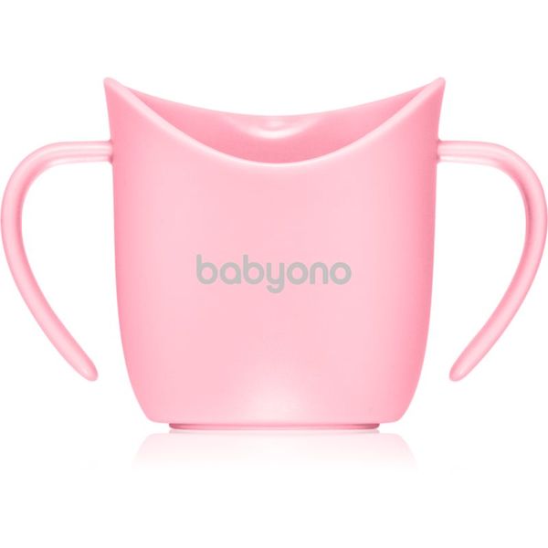 BabyOno BabyOno Be Active Ergonomic Training Cup šalica za učenje pijenja s ručkama Pink 6 m+ 120 ml