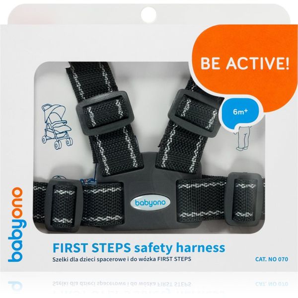BabyOno BabyOno Be Active Safety Harness First Steps ukras za kosu za djecu Black 6 m+ 1 kom