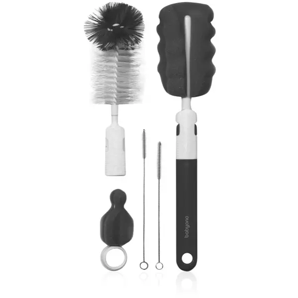 BabyOno BabyOno Brush Set četka za čišćenje bočica i sisača Grey 1 kom