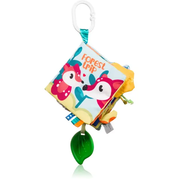 BabyOno BabyOno Have Fun Sensory Book edukativna knjiga kontrastnih boja s grickalicom Forest Trip 1 kom