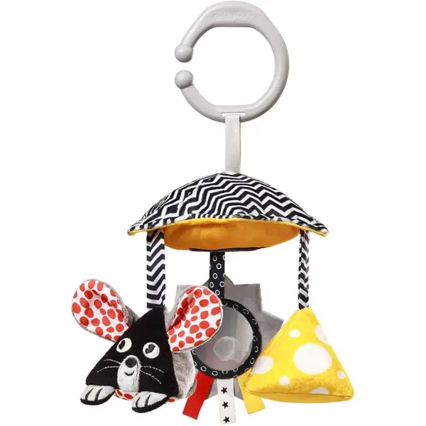 BabyOno BabyOno Mouse viseća igračka kontrastnih boja 0m+ 1 kom