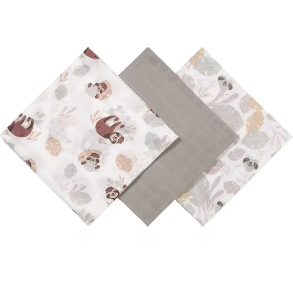 BabyOno BabyOno Muslin Diapers Super Soft platnene pelene Grey 70x70 cm 3 kom