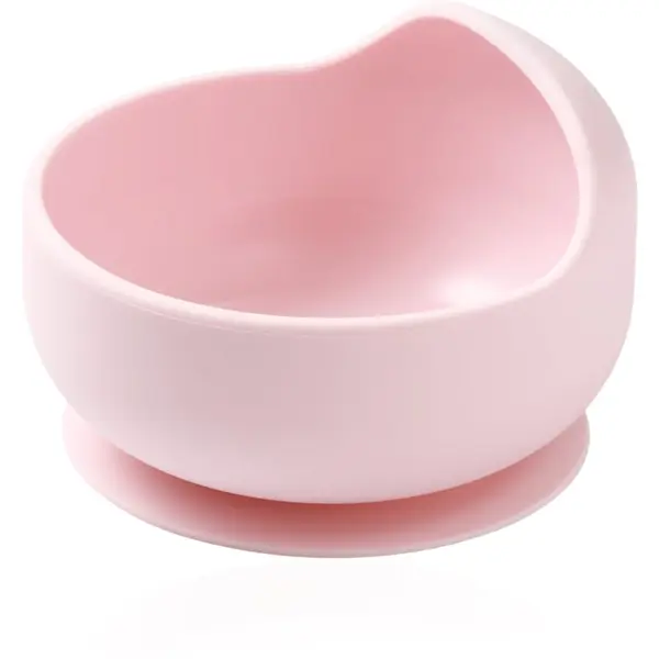 BabyOno BabyOno Siilicone Plate 6m+ silikonska zdjelica s vakuumskim držačem 6 m+ Pink 1 kom