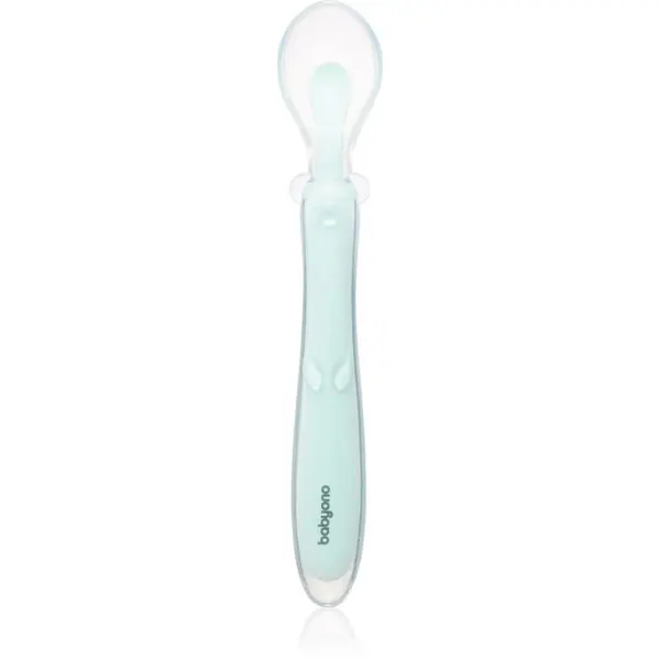 BabyOno BabyOno Silicone Spoon 6m+ žličica za djecu Mint 1 kom