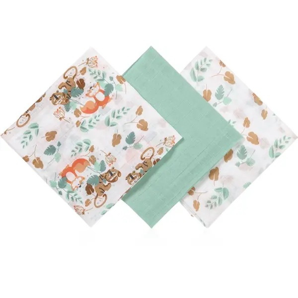 BabyOno BabyOno Super Soft Mint platnene pelene 70x70 cm Mint 3 kom