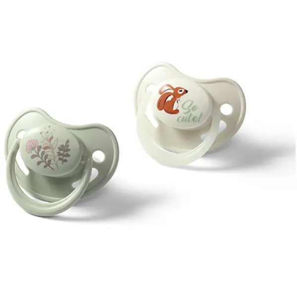 BabyOno BabyOno Take Care Anatomical Silicone Soothers duda Day & Night 6-18m 2 kom