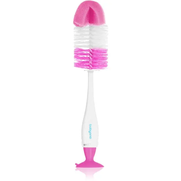 BabyOno BabyOno Take Care Brush for Bottles and Teats četka za čišćenje 2 u 1 Pink 1 kom