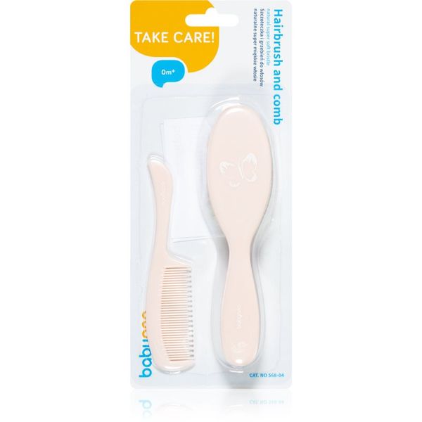 BabyOno BabyOno Take Care Hairbrush and Comb IV četka za kosu za djecu Pink 2 kom