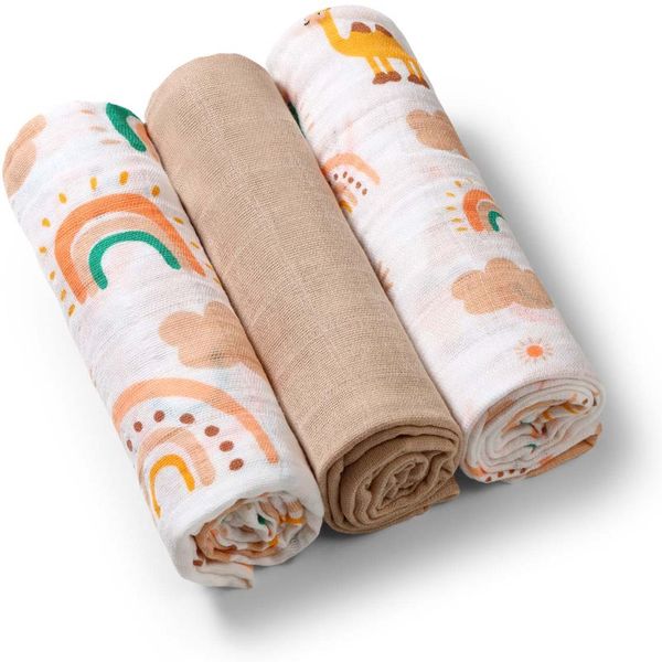 BabyOno BabyOno Take Care Muslin Diapers platnene pelene Beige 3 kom