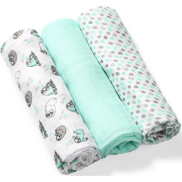 BabyOno BabyOno Take Care Natural Diapers platnene pelene 70 x 70 cm Mint 3 kom
