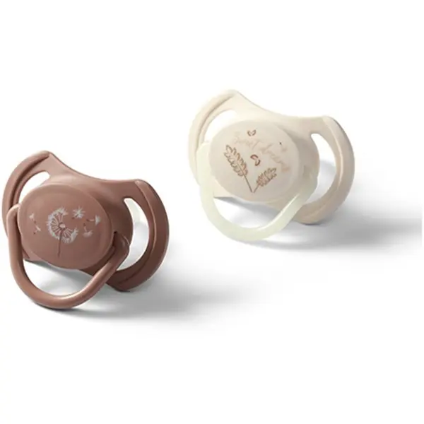 BabyOno BabyOno Take Care Symmetrical Silicone Soothers duda Day & Night 18m+ 2 kom