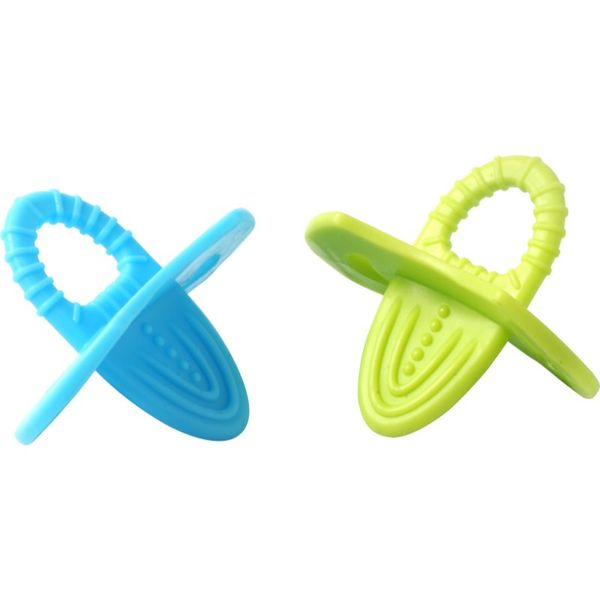 BabyOno BabyOno Teether grickalica za bebe 3m+ Blue + Green 2 kom