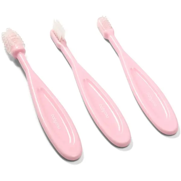 BabyOno BabyOno Toothbrush dječja četkica za zube Pink 3 kom