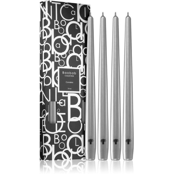 Baobab Collection Baobab Collection Candela Silver svijeća 4 kom