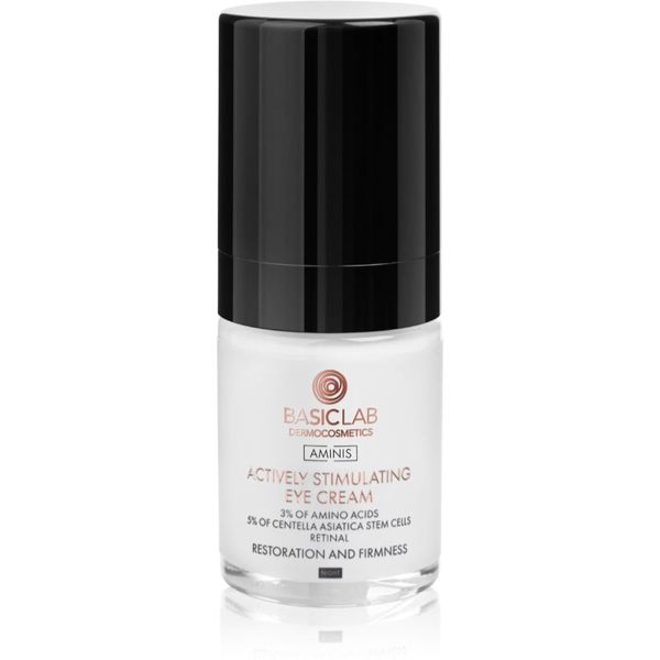 BasicLab BasicLab Dermocosmetics Aminis krema za oči za zaglađivanje i učvršćivanje za noć 18 ml