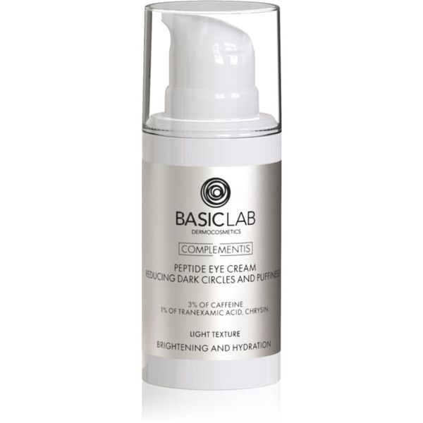 BasicLab BasicLab Dermocosmetics Complementis blaga krema za područje oko očiju protiv oticanja i tamnih krugova 15 ml