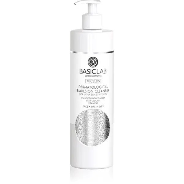 BasicLab BasicLab Dermocosmetics Micellis nježna emulzija za čišćenje za vrlo osjetljivo lice 300 ml