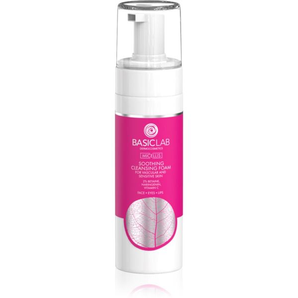 BasicLab BasicLab Dermocosmetics Micellis nježna pjena za čišćenje za osjetljivu i crvenu kožu lica 150 ml