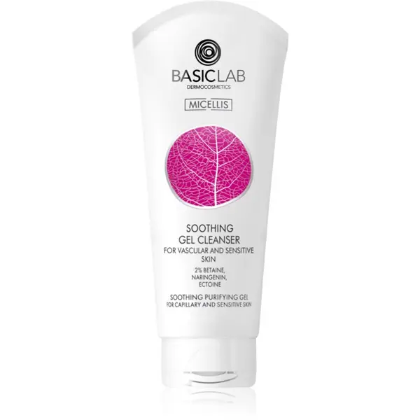 BasicLab BasicLab Dermocosmetics Micellis umirujući gel za čišćenje za osjetljivu i crvenu kožu lica 100 ml