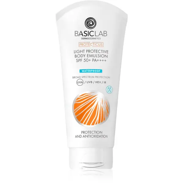 BasicLab BasicLab Dermocosmetics Protecticus hidratantna zaštitna emulzija za lice i tijelo SPF 50+ vodootporna 100 ml