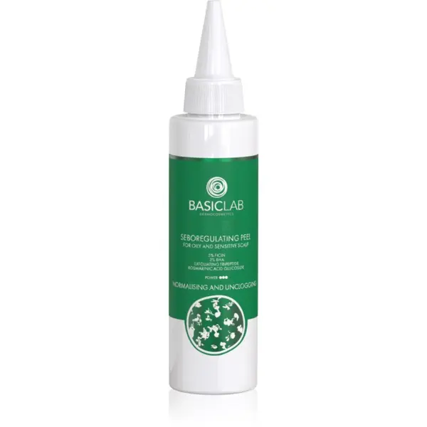 BasicLab BasicLab Dermocosmetics Trichologis eksfolijacijski serum za piling za masno vlasište 150 ml