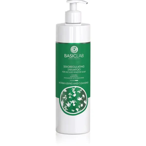 BasicLab BasicLab Dermocosmetics Trichologis šampon za čišćenje za regulaciju kožnog sebuma 300 ml