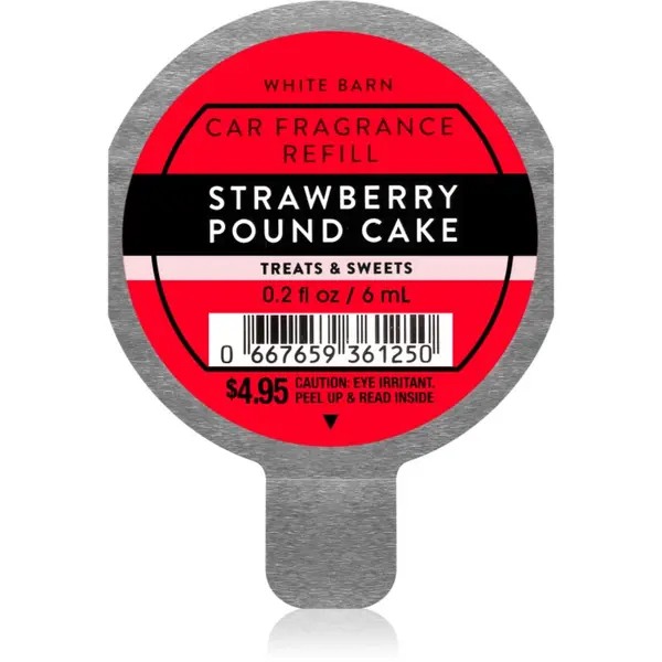 Bath & Body Works Bath & Body Works Strawberry Pound Cake miris za auto zamjensko punjenje 6 ml