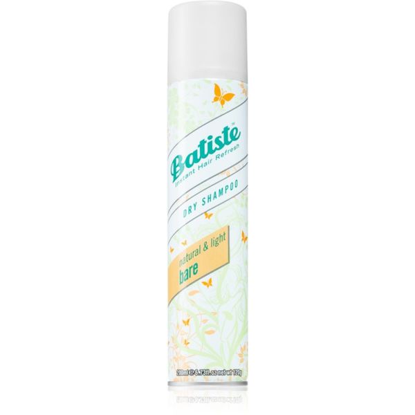 Batiste Batiste Natural & Light Bare suhi šampon za upijanje prekomjernog lučenja sebuma i osvježenje kose 200 ml