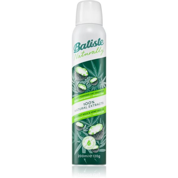Batiste Batiste Naturally Coconut & Hemp suhi šampon za upijanje prekomjernog lučenja sebuma i osvježenje kose 200 ml