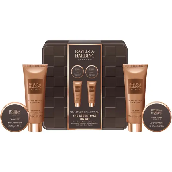 Baylis & Harding Baylis & Harding Black Pepper & Ginseng poklon set metalna kutija za muškarce