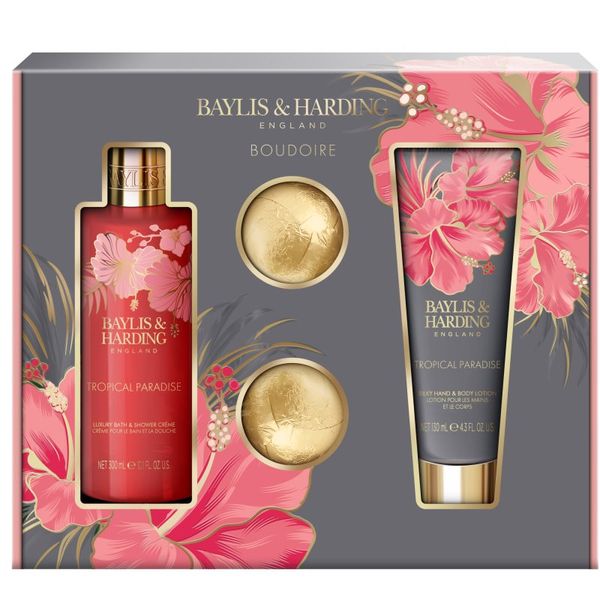 Baylis & Harding Baylis & Harding Boudoire Tropical Paradise poklon set Banana, Peach & Orange Blossom (za tijelo)