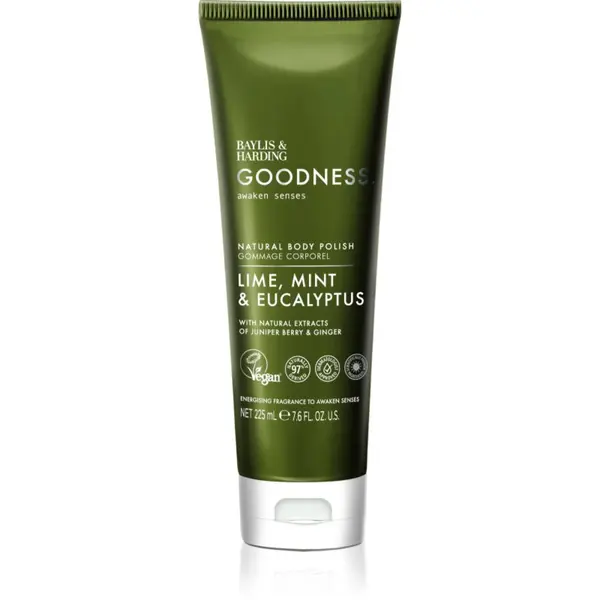 Baylis & Harding Baylis & Harding Goodness Awaken Senses osvježavajući piling za tijelo parfemi Lime, Mint & Eucalyptus 225 ml