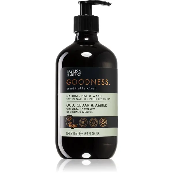 Baylis & Harding Baylis & Harding Goodness Oud, Cedar & Amber prirodni tekući sapun za ruke 500 ml