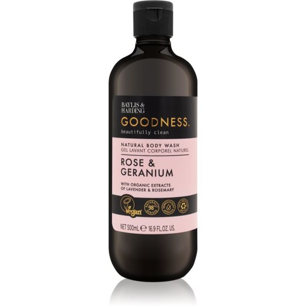 Baylis & Harding Baylis & Harding Goodness Rose & Geranium gel za tuširanje s mirisom cvijeća 500 ml