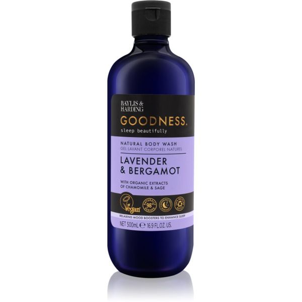 Baylis & Harding Baylis & Harding Goodness Sleep Beautifully antistres gel za tuširanje za miran san Lavender & Bergamot 500 ml