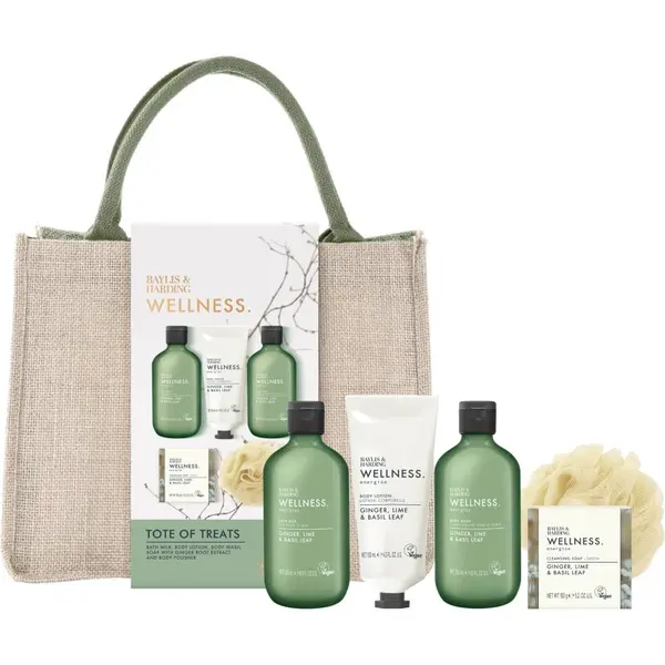 Baylis & Harding Baylis & Harding Wellness. Energise poklon set kozmetička torbica Ginger, Lime & Basil Leaf