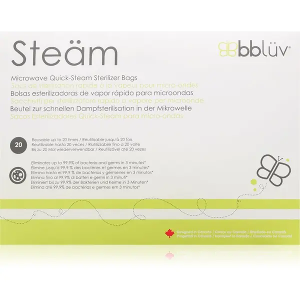 BBLÜV BBLÜV Steäm vrećice za sterilizaciju za mikrovalnu 24 x 21 cm 6 kom