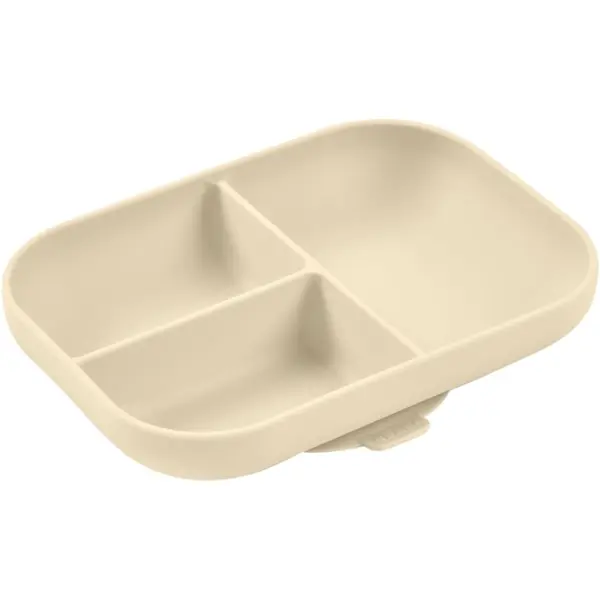 Beaba Beaba Divided Silicone Plate tanjur s pregradama s vakuumskim držačem Clay 1 kom