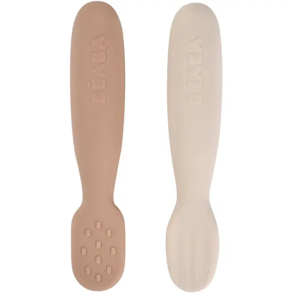 Beaba Beaba Silicone Pre-Spoons 2 Pack žličica Praline / Clay 4m+ 2 kom