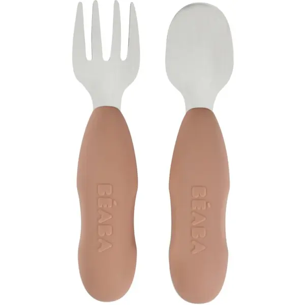 Beaba Beaba Stainless Steel Pre-Cutlery pribor Praline 10m+ 2 kom