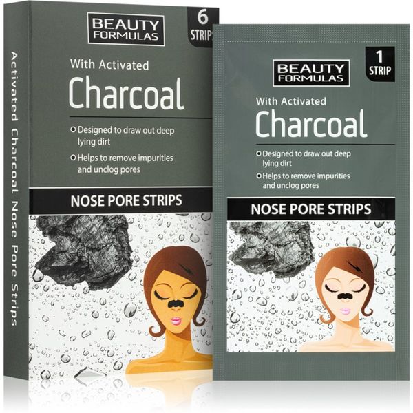 Beauty Formulas Beauty Formulas Charcoal flaster za čišćenje začepljenih pora na nosu 6 kom