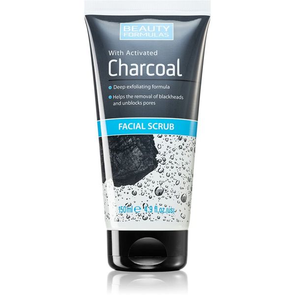 Beauty Formulas Beauty Formulas Charcoal piling za lice s aktivnim ugljenom 150 ml