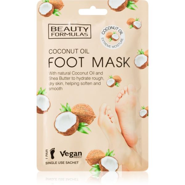Beauty Formulas Beauty Formulas Coconut Oil hidratantna i hranjiva maska za stopala 1 kom