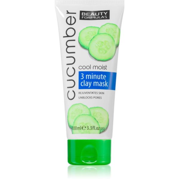 Beauty Formulas Beauty Formulas Cucumber maska za dubinsko čišćenje kože lica s glinom 100 ml